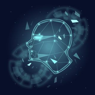 Artificial intelligence brain robotic system vector